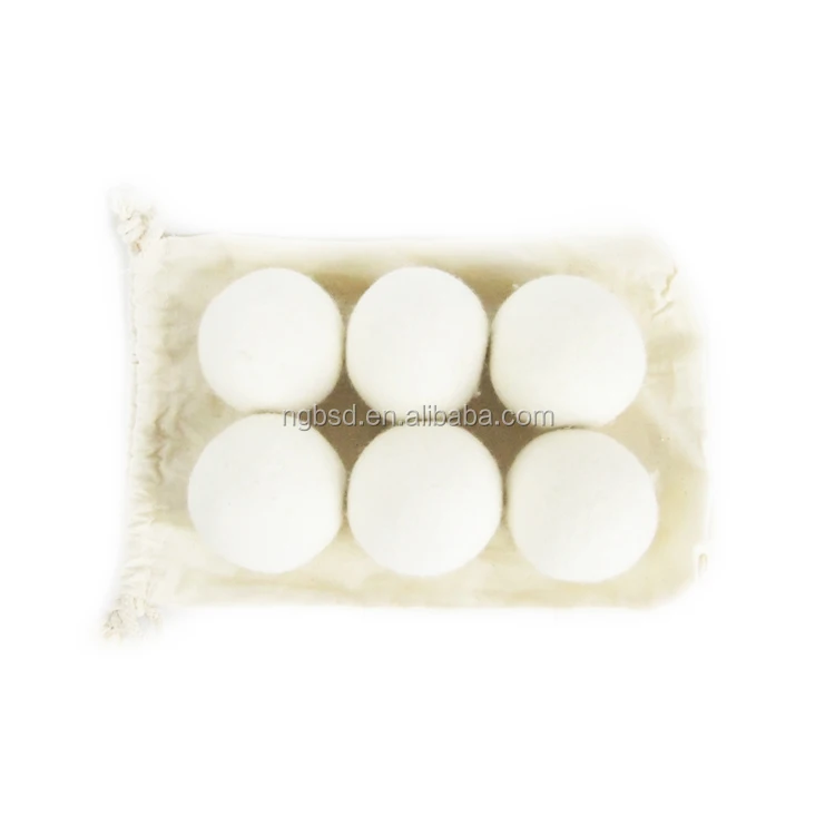 6-Pack Reusable Wool Dryer Balls Organic Felt Laundry Cleaner from New Zealand Wool Dryer Ball Features Cleaning