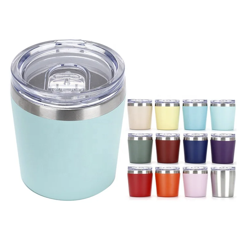 Beauchy Wholesale 8oz 12oz travel coffee mugs kid reusable milk cups with slide lids stainless steel tumbler with straw