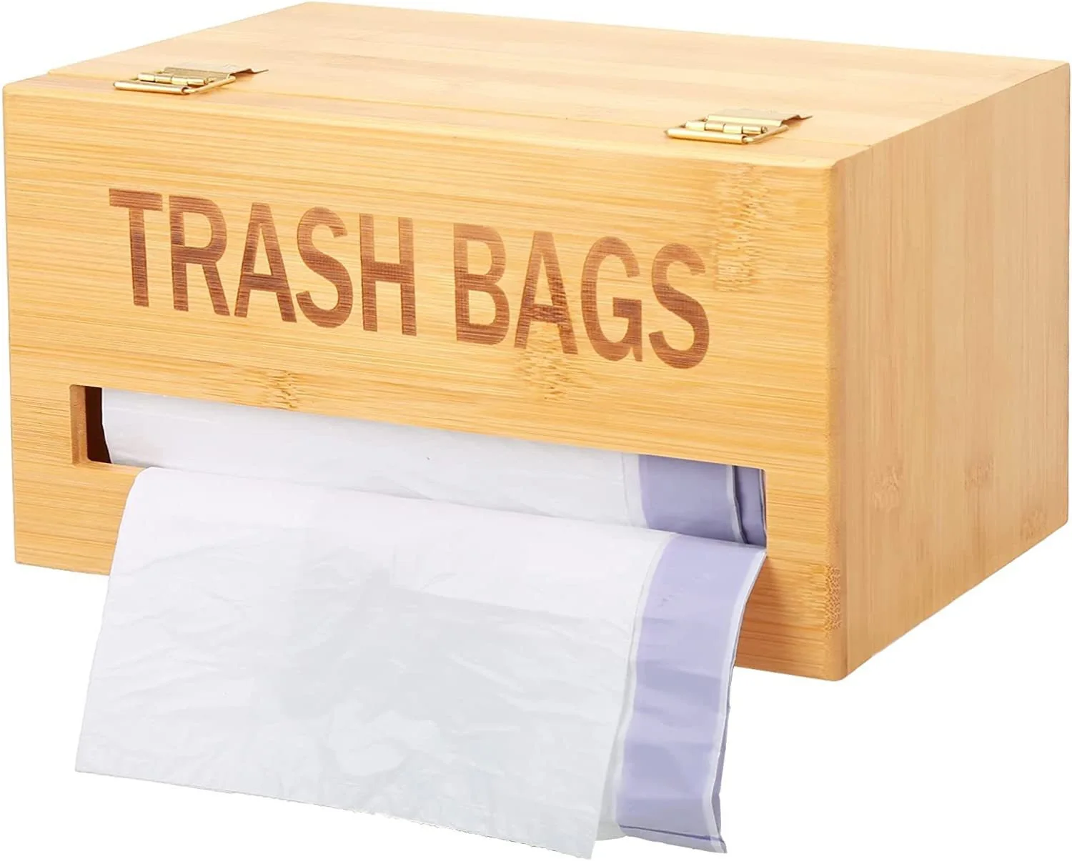 Дозатор деревянного мусорного мешка с ручками держатель для мусорного мешка для кухонного белья бамбуковый ящик для мусора