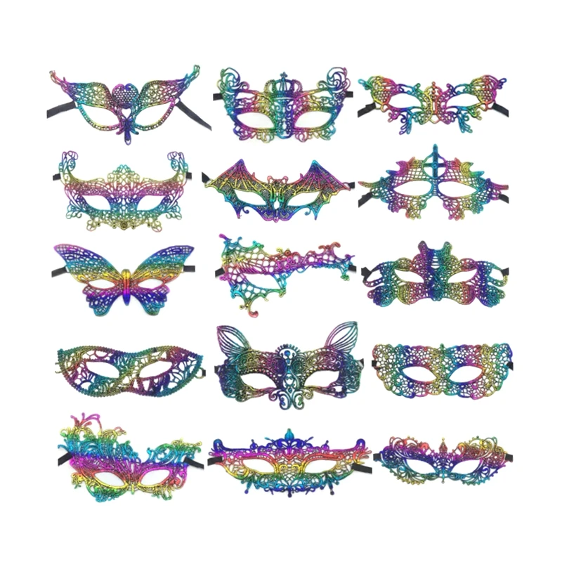 Classic Bat Phoenix Style Gold and Black Lace Mask for Prom Ball Costume Party