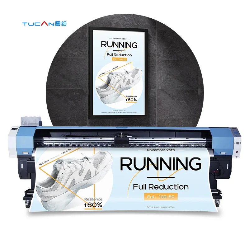 Multicolor machine 3.2m large format DX5 Printhead Double CMYK eco solvent printer for outdoor and indoor