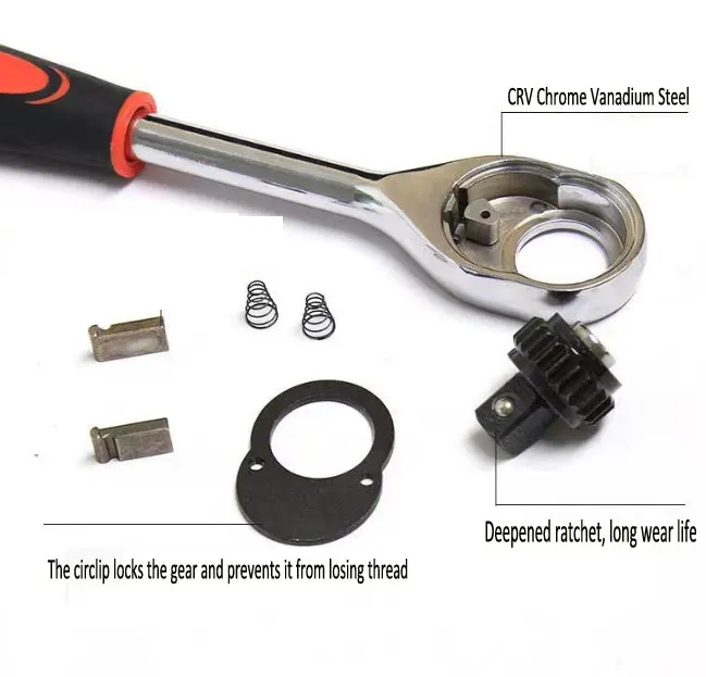 12-piece wrench socket set High torque 12.5mm household automotive repair kit 1/2 inch ratchet Set de socluri cheie
