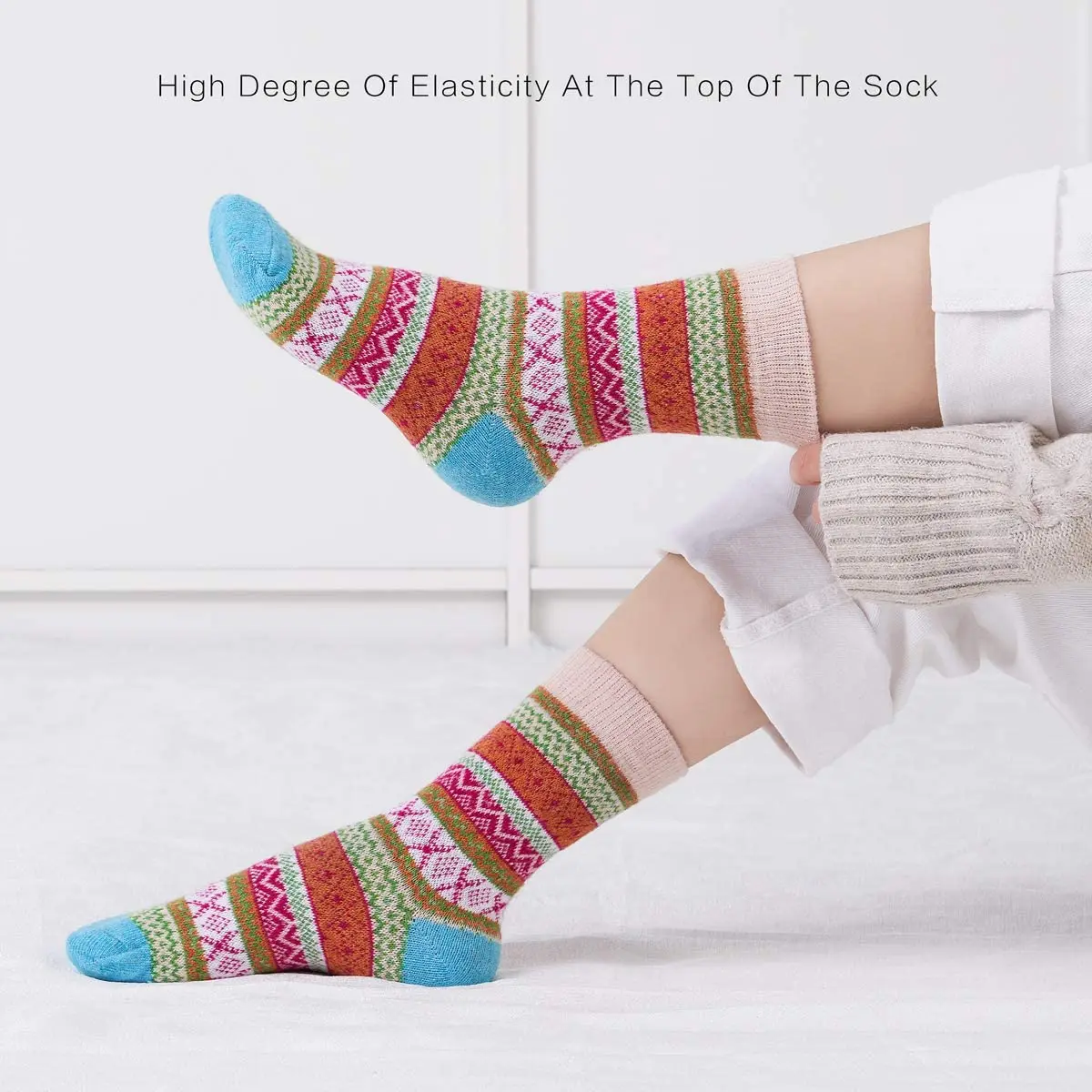  Easycosy Terry Wool Elastic Designer Autumn and Winter Warm Women Soft High Quality Thick Indoor Floor