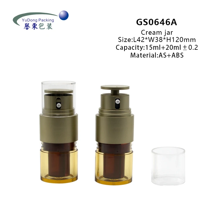 Cosmetic Plastic Two-Bottle Design MIni Bottles  Airless Pump Bottles For Skincare