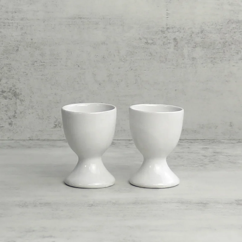 1.5oz White Classical Ceramic Cup Mini Porcelain Wine Mug Ceramic Egg Cups For Daily Use Eastern Holidays Party Hotel