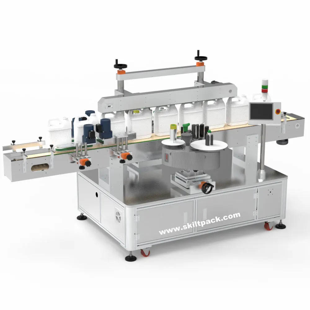 China Self-adhesive sticker auto round candy cups  front and back two labels label applicator