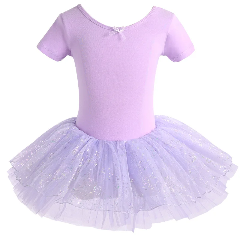 New short sleeve ballet dress for girls dance clothes costume Leotard Gymnastics Dancing Wear jumpsuit body Training Dancewear