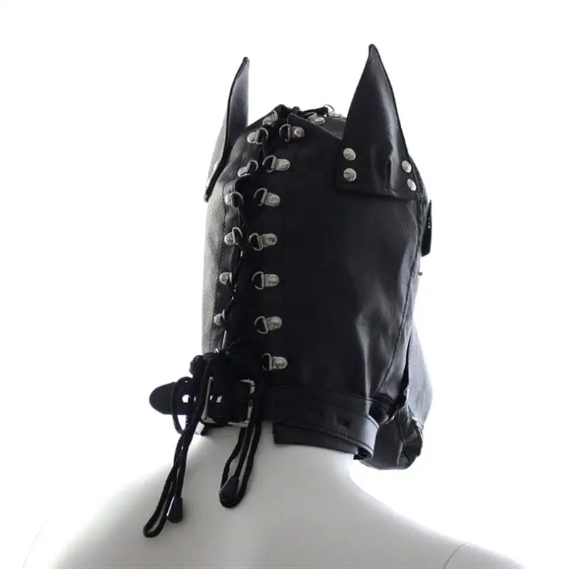 MOGlovers Sexy Animal head hood Sexy Leather Dog Hood Fetish Cosplay SM Games