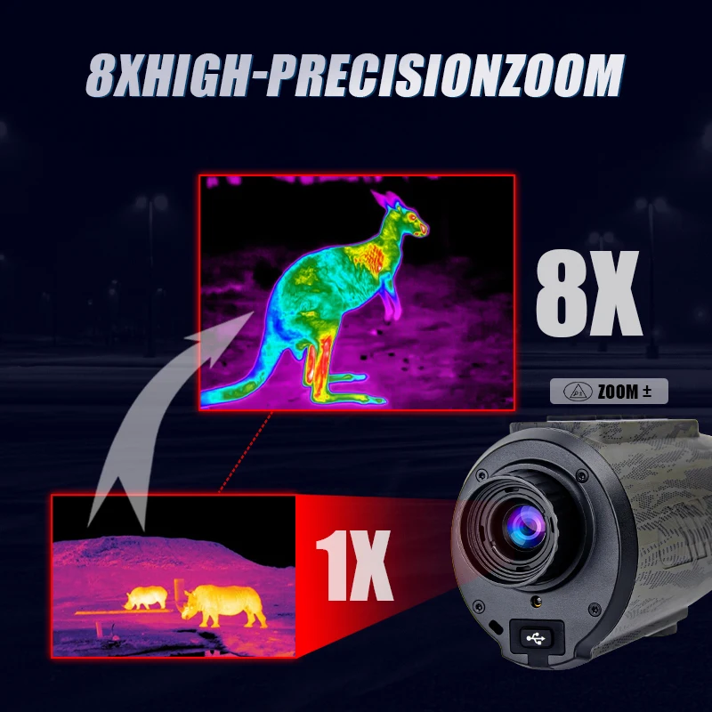 Night Vision Monocular with AI Recognition Battery Capacity 3.7V 4000mAh Light Weight 298g High-definition Hunting Night Vision