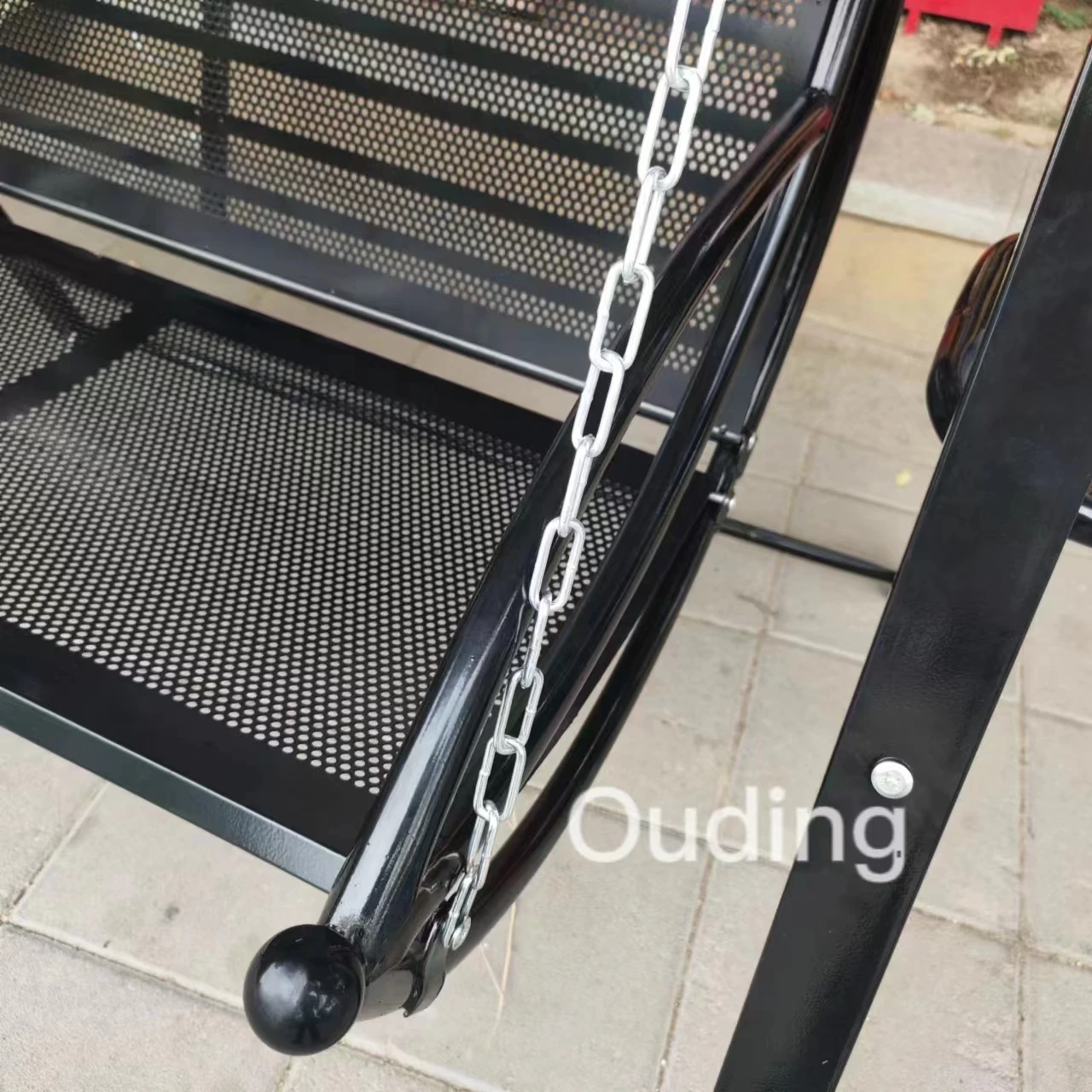 Patio Steel Two/Three Person Canopy Swing Chair Hammock Seat Cushioned Comfortable Seats Garden Swing