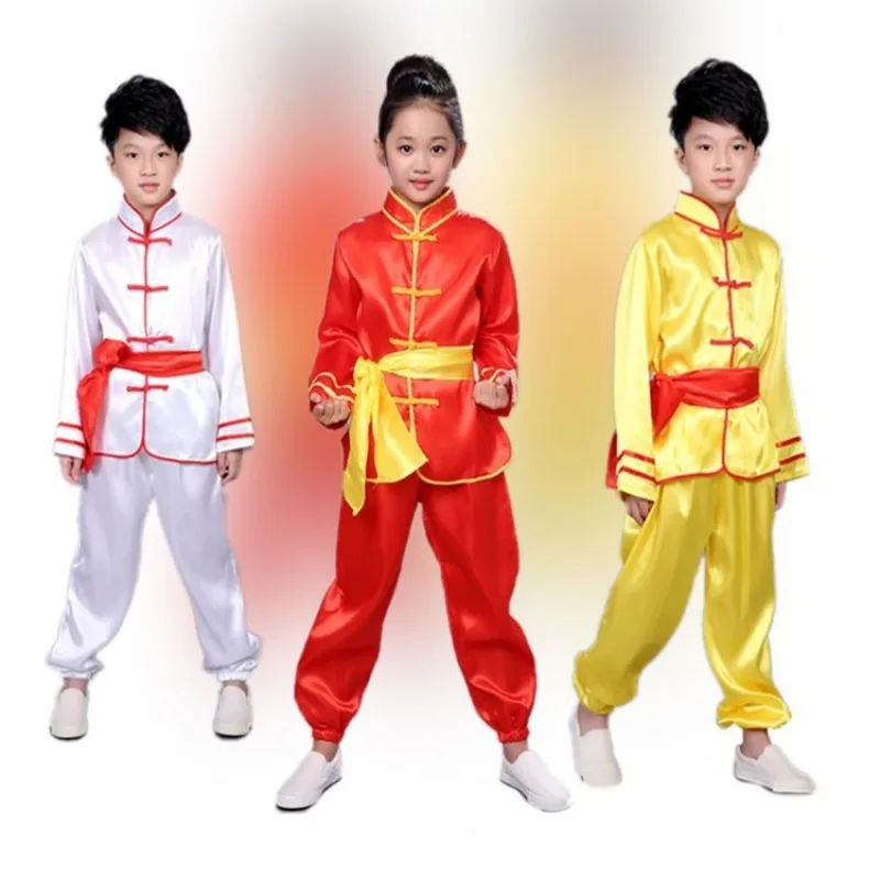 Kids Student Kung Fu Uniforms Training Martial Arts Wear for Boys Girls