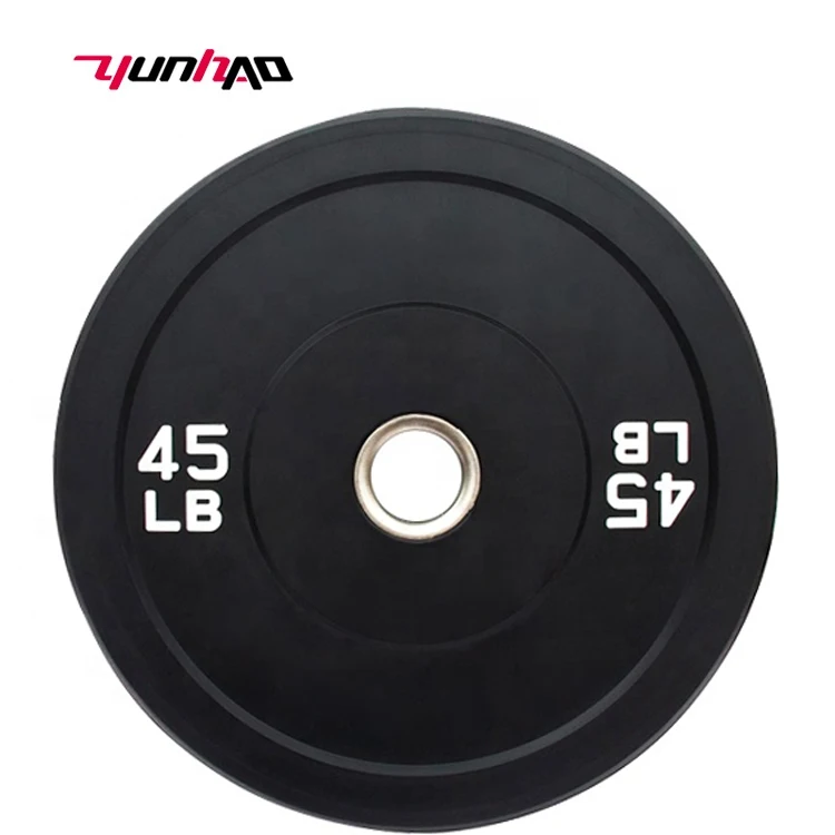 YC Hot Sale Wholesale Gym Custom Logo Rubber Bumper Barbell Weight Plate For Power Training
