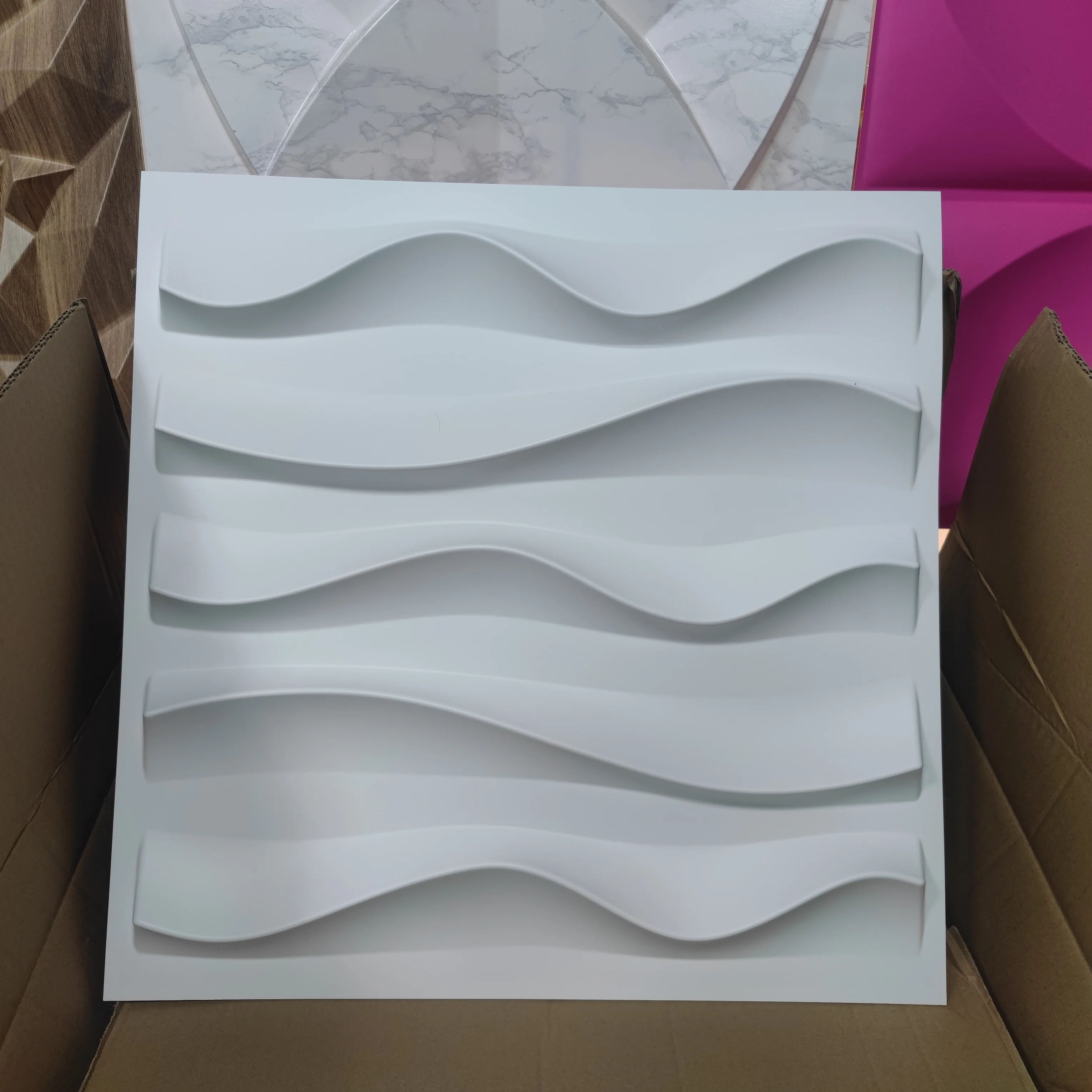 Wall Decor Tiles 3D Interior Plastic PVC Wallpaper Panel Home Decoration 3d Wall Panels