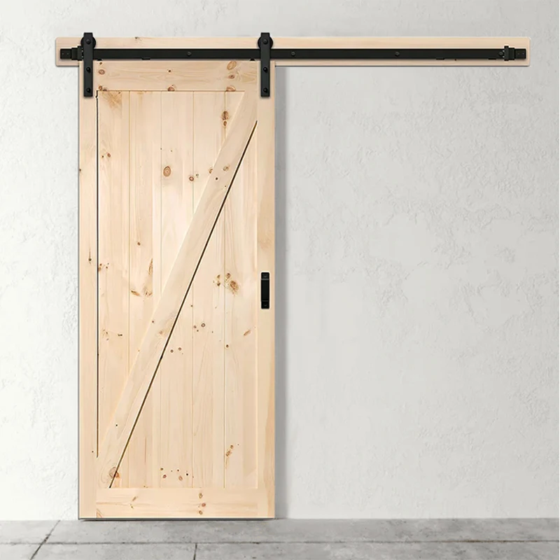 New design cheap interior exterior sliding panel barn door With Hardware