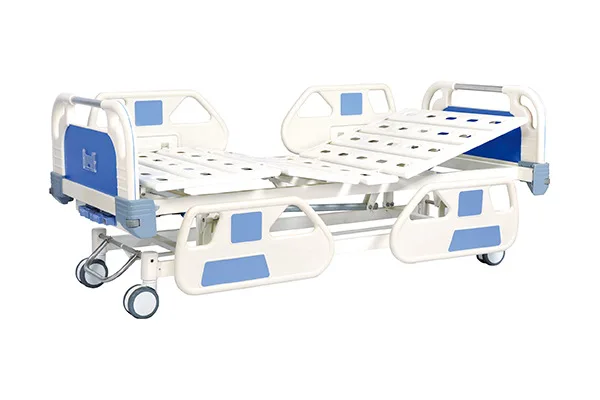 Cheap price 3 crack manual hospital bed medical bed 3 cranks with ABS material