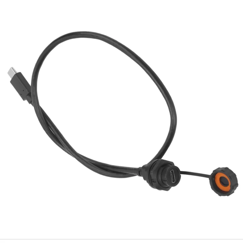 Waterproof USB Connector TYPE C Female Male With Cable Socket E10TPC-BF-F/TPC-A-M