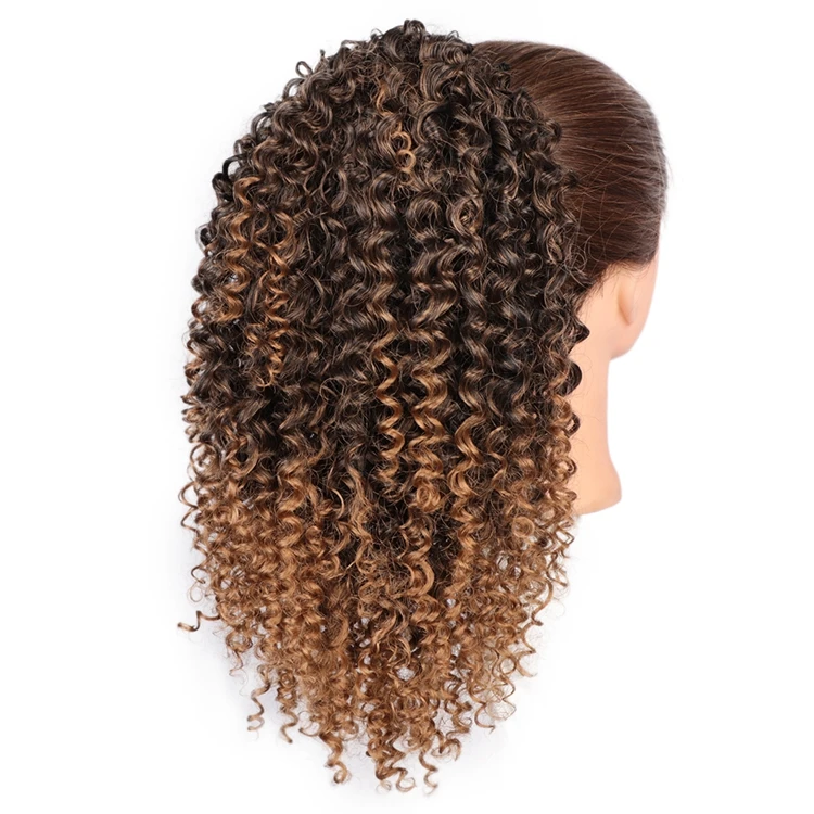  Высокотемпературный Синтетический Волосы Aisi Hair курчавый кудрявый шиньон пучок для черных женщин кулиска афро пуховик с зажимом в