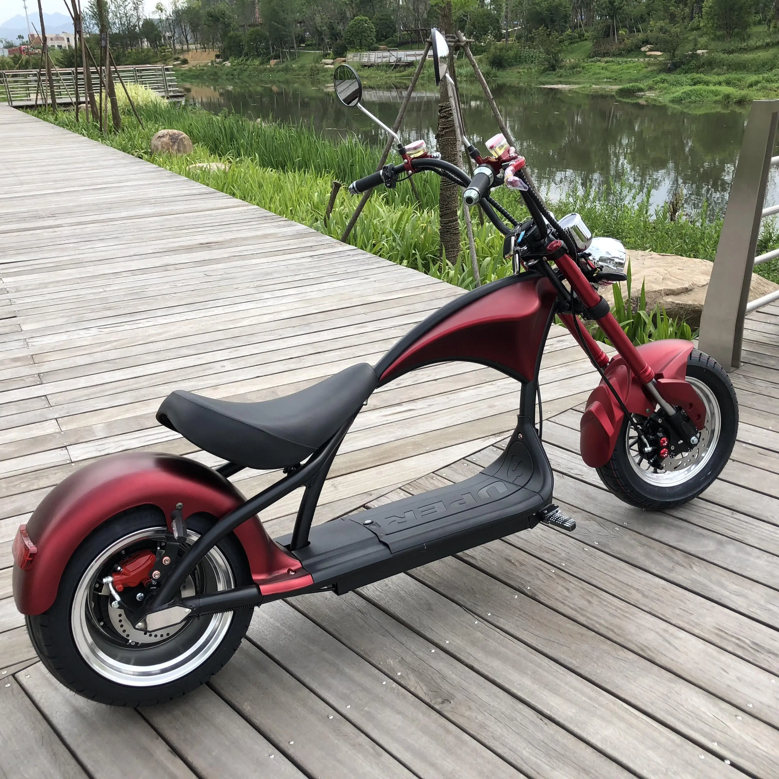 Retail Online Sale New Classic Electro Electronic Scooter Chopper Electric 1500W 60V 12AH