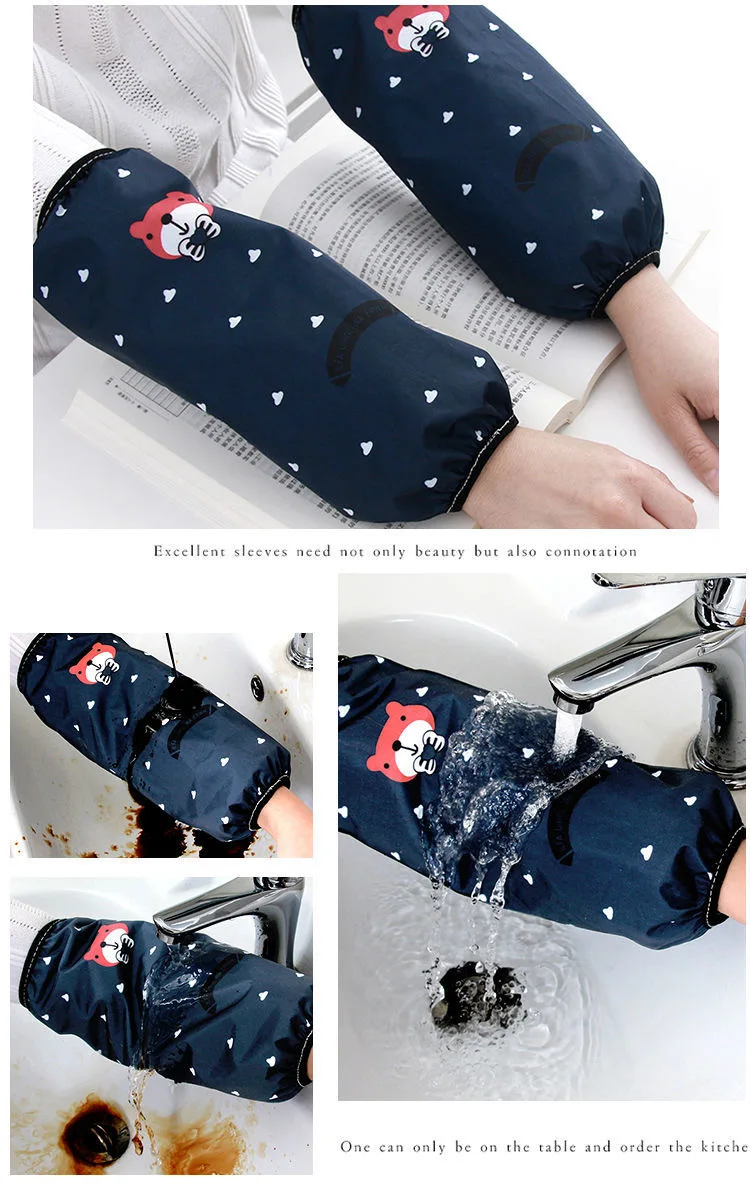 1 пара толстых черных нарукавников, водонепроницаемые маслостойкие аксессуары для уборки дома и кухни, водонепроницаемые рукава, рукава для взрослых