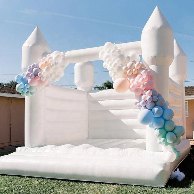 Hot Sale Wedding Party Used Inflatable Wedding Bouncer Jumping Bouncy Castle Inflatable White Castle Bounce House