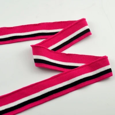 Cotton ribbed flat machine cuffs T-shirt hem cuffs round collar clothing accessories