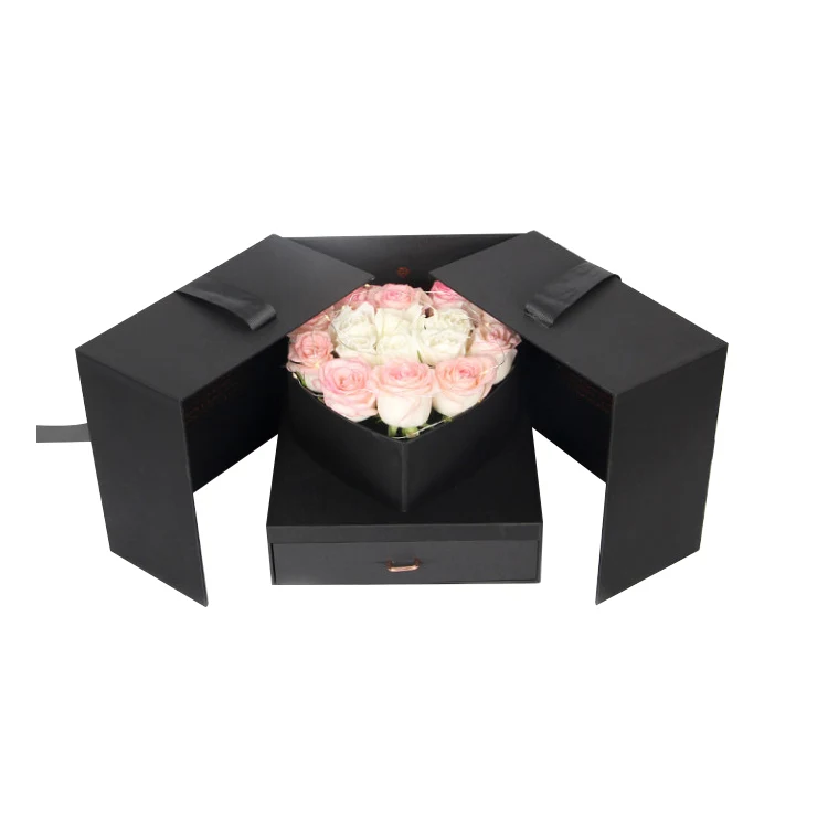 Custom Luxury Packaging Gift Hat Rose Flower Box
