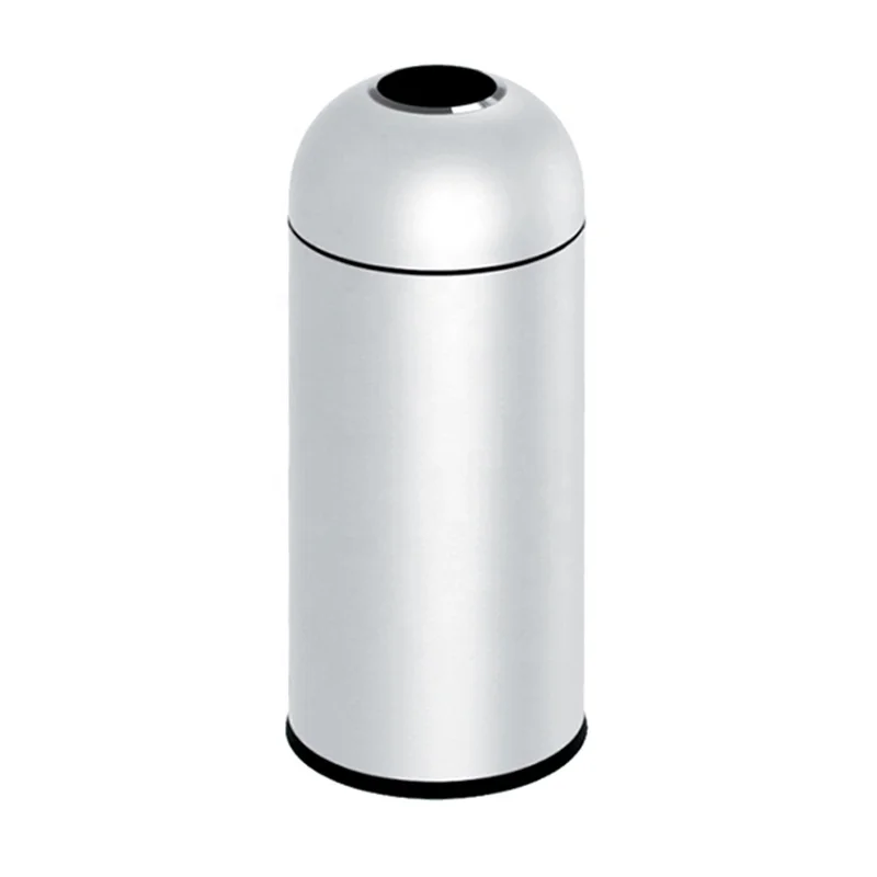 Plastic Black inner bins stainless steel trash Bin Shopping mall hospital school