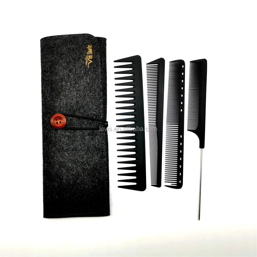 Hot sale cutting hair used in salon professional antistatic plastic hair combs wholesale black and colorful