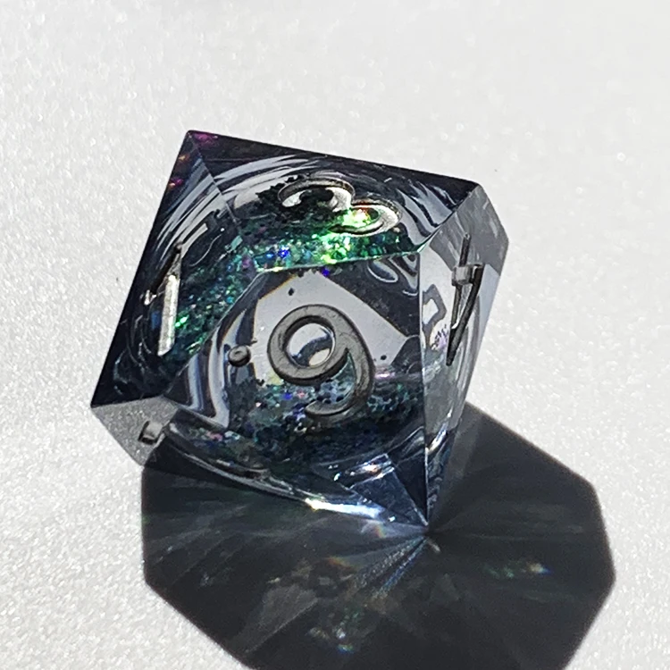 Набор игральных костей ручной работы с жидким сердечником Dnd Die Set Rolling D20 многогранные Подземелья и Драконы