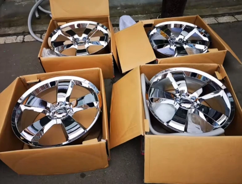 Custom shinny electroplated 5 spokes forged wheels for Chrysler 300C Mustang Viper Buick Toyota Lexus Lincoln Audi Mercedes S