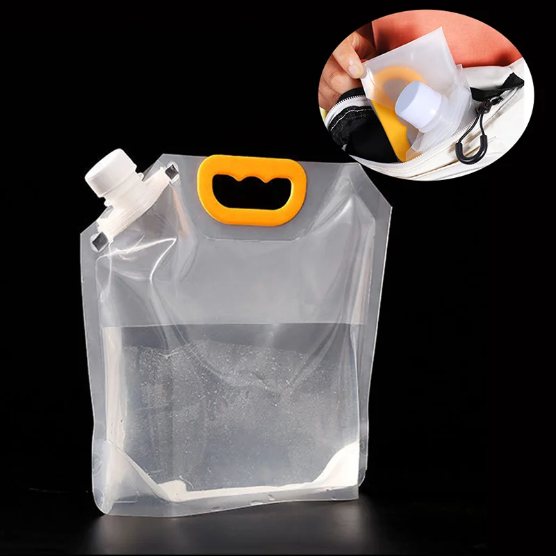Plastic Foldable Outdoor Water Bag Outdoor Camping 5L Bpa Free Foldable Alkaline Water Bags For Drinking