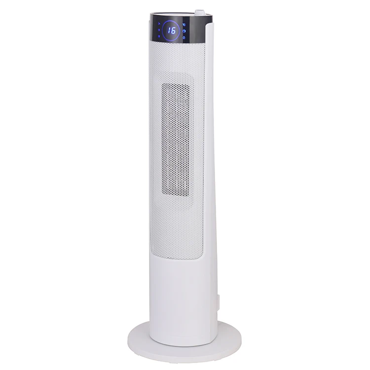 China Supplier White Conditioning Electric Room Digital Ceramic Ptc Air Fan Tower Heater With Remote Control