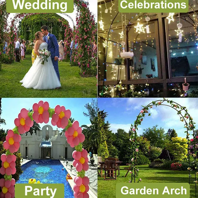 Уличная и свадебная беседка, металлические ворота, садовые растения, арочный альпинизм