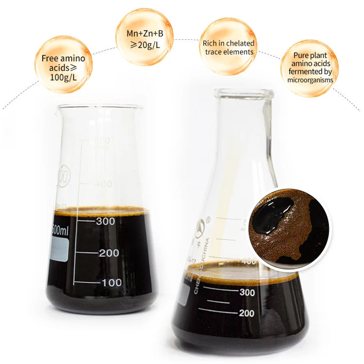Chelated Trace Elements Fertilizer Ca Mg Mn Cu Fe Zn Plant Yield Enhancer Amino Acids Fertilizer Liquid
