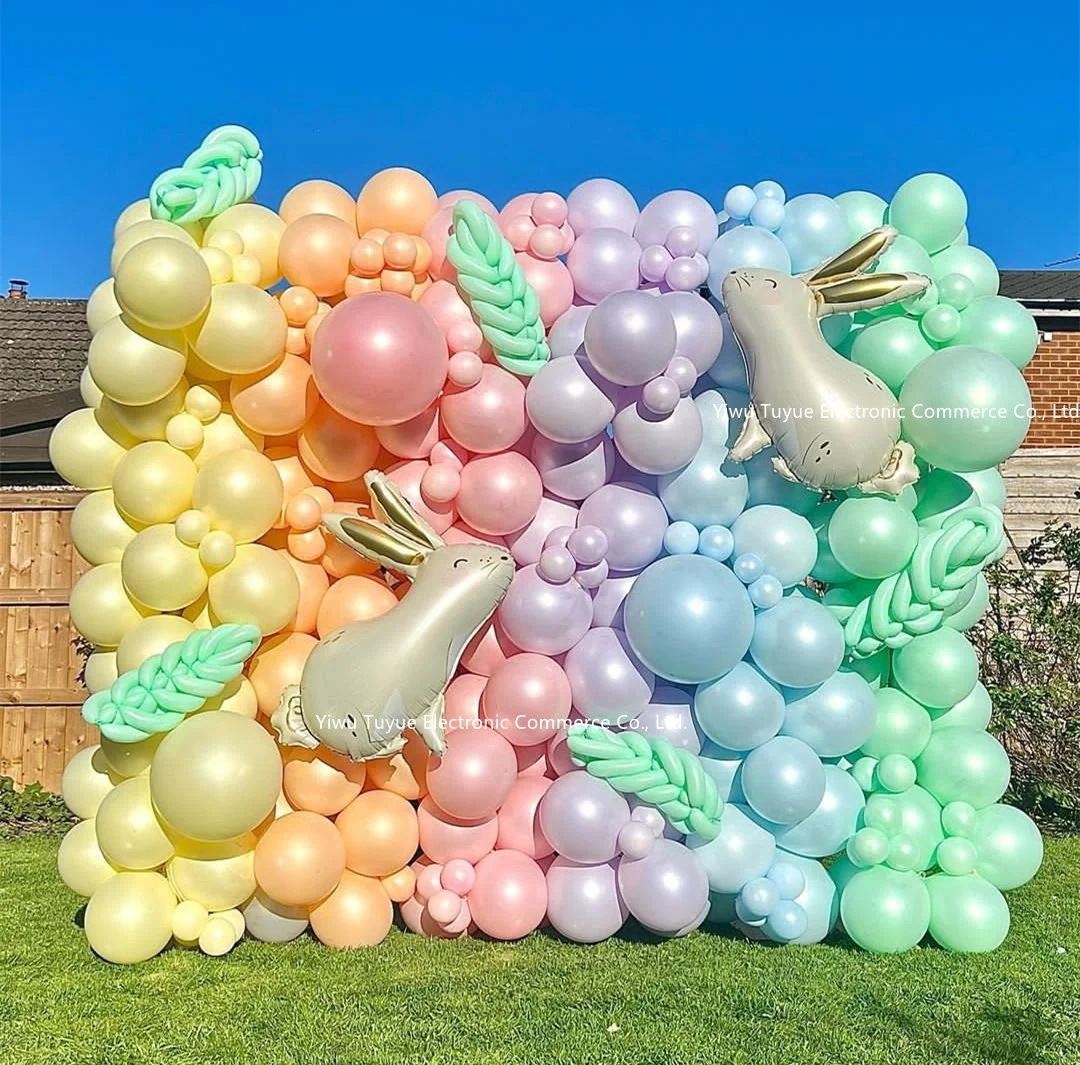 Rabbit bunny egg balloons led light candy bag box Carrot gift for kid birthday new year Happy Easter Party Anniversary decor