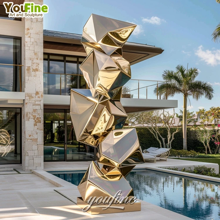 Modern Abstract Stainless Steel Contemporary Metal Art Garden Sculptures