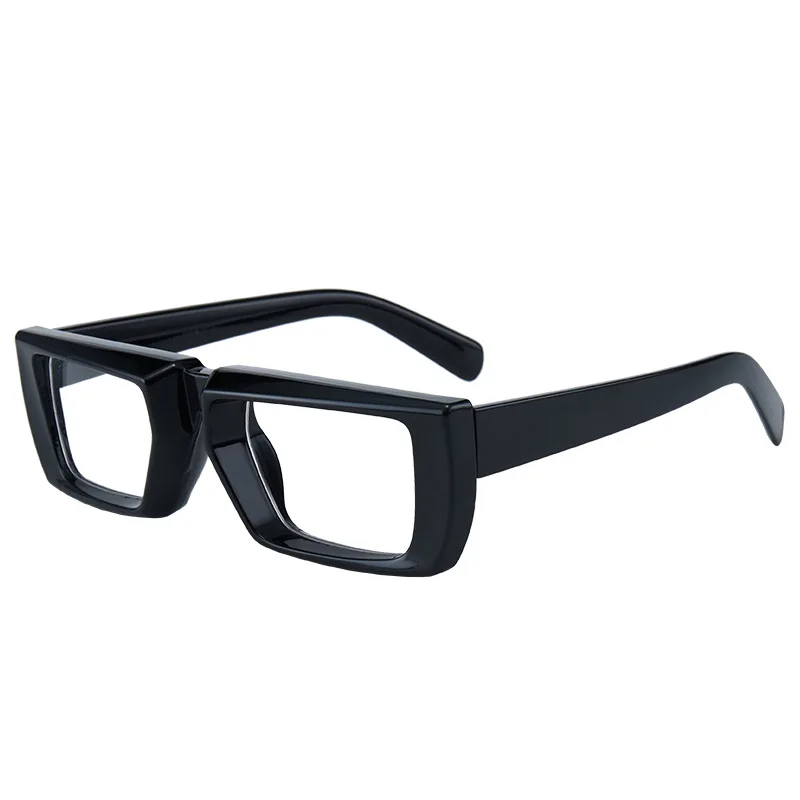 837 Logo Color Transparent Concave Shape Clear Anti Blu Ray Men Women Square Eyewear Frame Optical Oversized Thick Spectacles