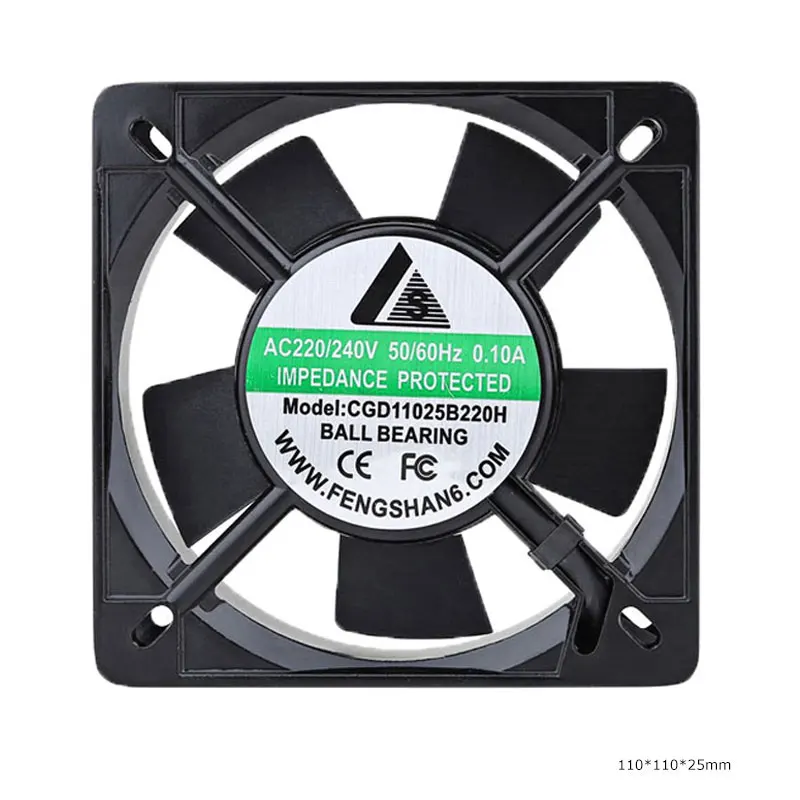 110MM 110X110X25MM High Speed Fan 11025 Waterproof IP65 110v 220v Sleeve bearing AC Axial Brushless Cooling Fan