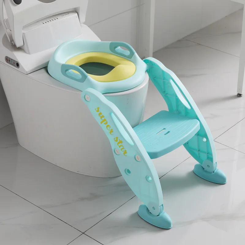 Adjustable Baby Toddler Kid Potty with Ladder Potty Toilet Trainer Seat with Step Stool Ladder