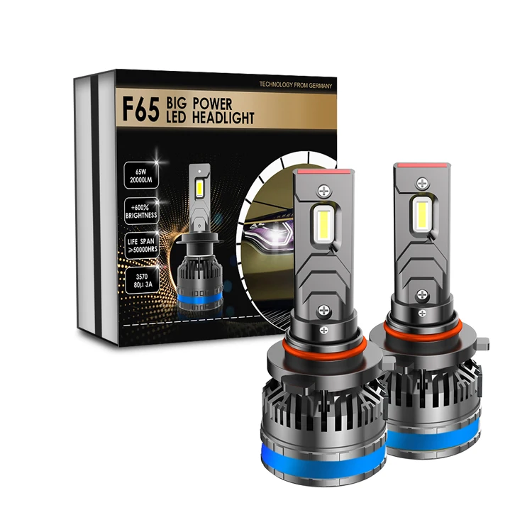 Высококачественная большая мощность F65 Новинка 12 в 65 Вт 6000 лм 3570 K 360 чип 9005 градусов hb3 Светодиодная лампа автомобильная светодиодная фара