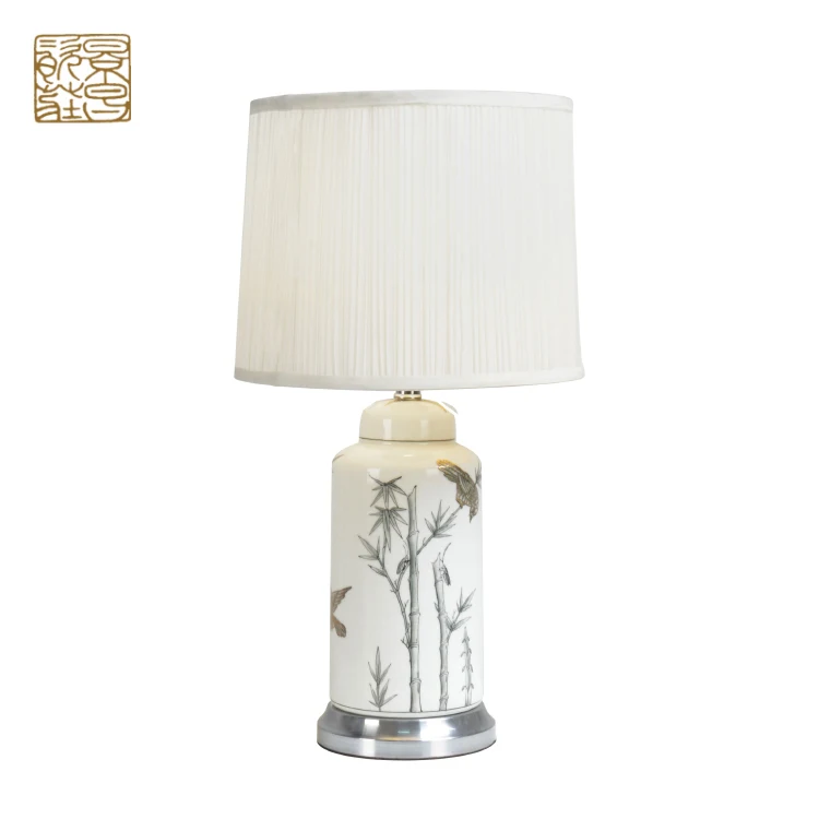 Wholesale products Chinese modern LED desk lamp, Guangdong ceramic luxury ceramic home goods decorative for sale