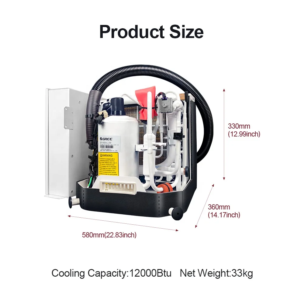 Gree 12000 16000 Btu Marine Air Conditioner System for Boat Multi Function Sea Water Cooled Chiller 115V 220V