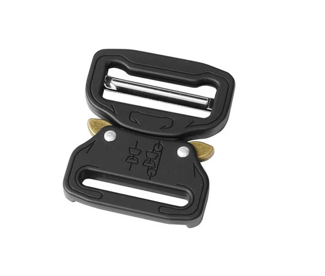 Newest outdoor solid metal tactical buckle custom strong adjustable buckle 39mm
