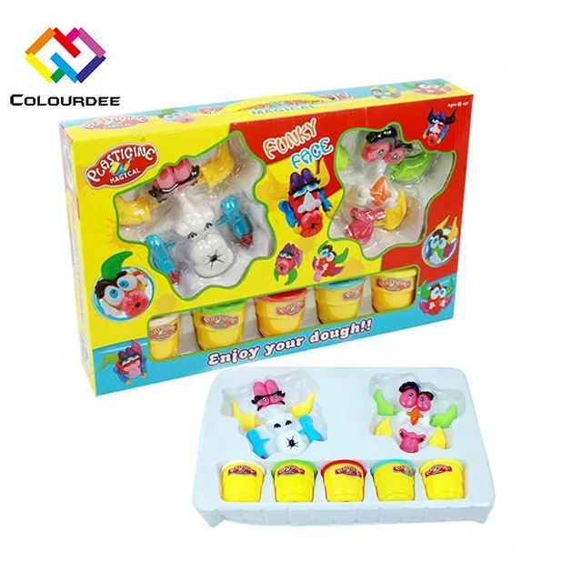 Factory Wholesale Clowns Series Toy Colorful Clay Kit Plasticine Toy For Children Diy