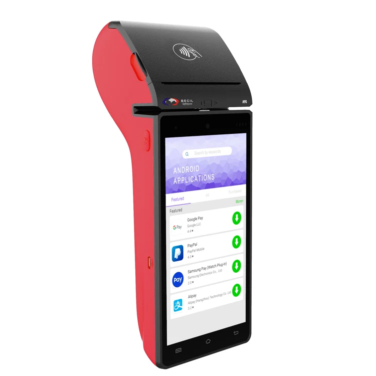 Portable pos machine Android Mobile handheld POS Terminal with printer