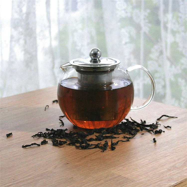 800ml Stovetop Safe Loose Leaf Pyrex Glass Teapot Durable Glass Tea Kettle With Removable Stainless Steel Infuser