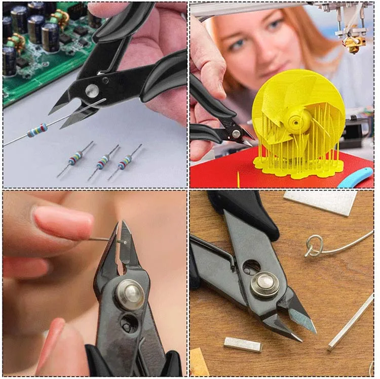 170 Wire Cutters, Precision Electronic Flush Cutter,Diagonal Pliers Side Cutting Nippers