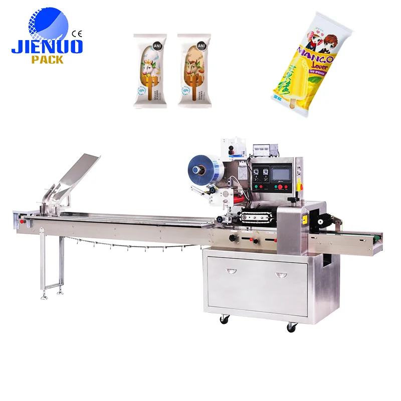 High Speed Flow Pack Small Cotton Soft Hard Lollipop Pillow Small Wrapping Packaging Machinery Candy Horizontal Packing Machine