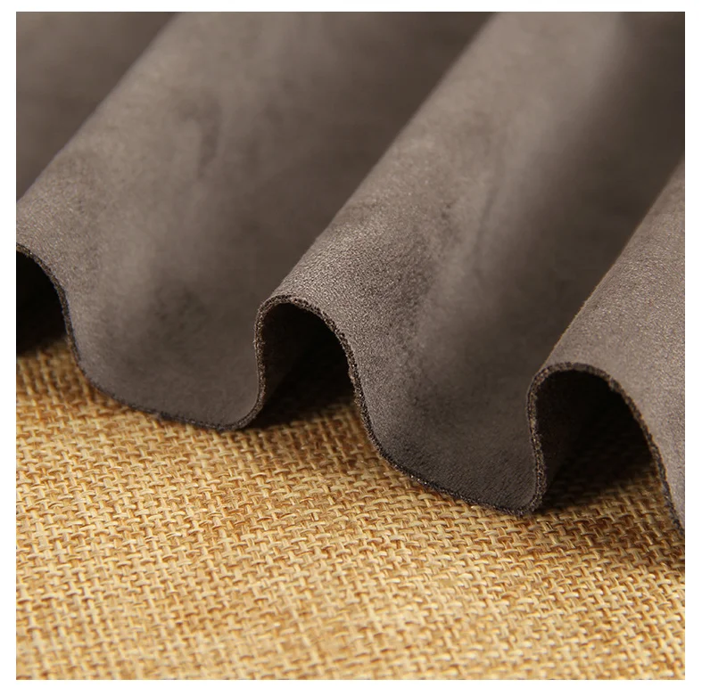 Rongbao hotselling soft and  spandex  polyester sofa suede fabric materials four way stretch suede
