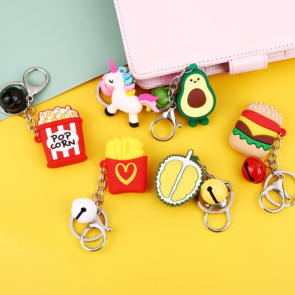 ODM OEM Soft PVC Silicone Rubber Key Ring Cartoon Animal Customized Keychain 3D